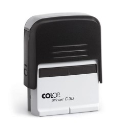 Colop Szövegbélyegző Printer C30 fekete ház kék párnával 18x47 mm