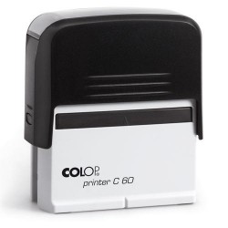 Colop Szövegbélyegző Printer C60 fekete ház kék párnával 37x76 mm