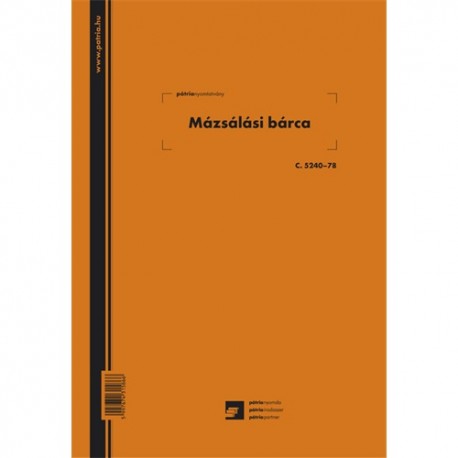 Mázsálási bárca 50x2 lapos tömb A/4 álló