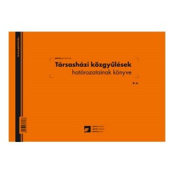 Társasházi Közgyűlések Határozatok könyve 112 oldalas A/4 fekvő