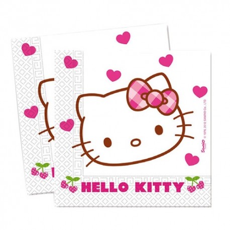 Szalvéta 33x33 cm 2 rétegű Hello Kitty