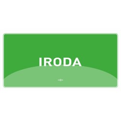 Információs matrica pd 10x20 cm Iroda zöld