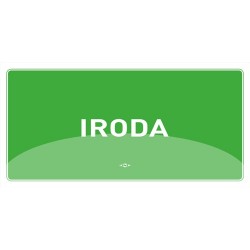 Információs matrica pd 10x20 cm Iroda zöld