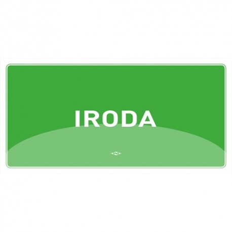 Információs matrica pd 10x20 cm Iroda zöld