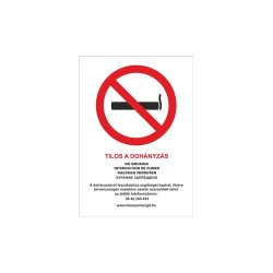 Információs matrica pd A/4 Tilos a dohányzás