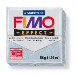 Kreatív kiégethető gyurma Fimo Effect 56g glitteres ezüst