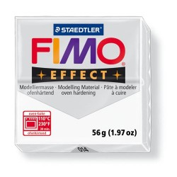 Kreatív kiégethető gyurma Fimo Effect 56g transzparens fehér