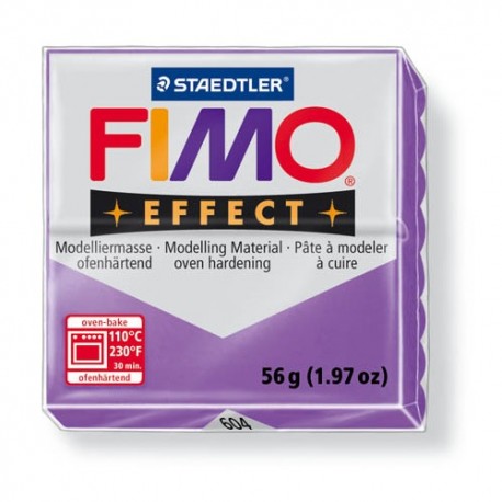 Kreatív kiégethető gyurma Fimo Effect 56g transzparens lila