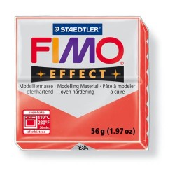 Kreatív kiégethető gyurma Fimo Effect 56g transzparens piros