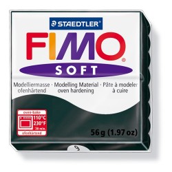 Kreatív kiégethető gyurma Fimo Soft 56g fekete