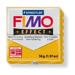 Kreatív kiégethető gyurma Fimo Effect 56g glitteres arany