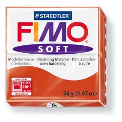 Kreatív kiégethető gyurma Fimo Soft 56g indiánpiros