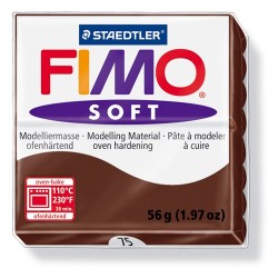 Kreatív kiégethető gyurma Fimo Soft 56g karamellbarna