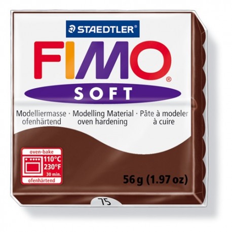 Kreatív kiégethető gyurma Fimo Soft 56g karamellbarna