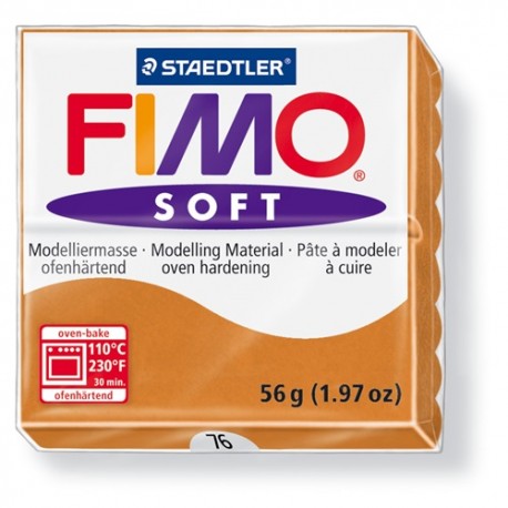 Kreatív kiégethető gyurma Fimo Soft 56g konyakbarna