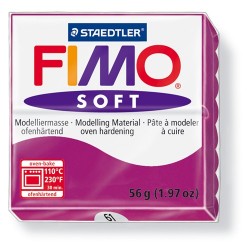 Kreatív kiégethető gyurma Fimo Soft 56g lila