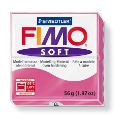 Kreatív kiégethető gyurma Fimo Soft 56g málnapiros