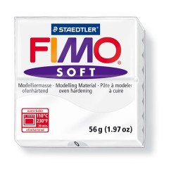 Kreatív kiégethető gyurma Fimo Soft 56g fehér