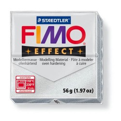 Kreatív kiégethető gyurma Fimo Effect 56g metálezüst