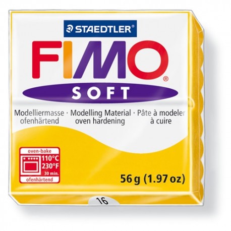 Kreatív kiégethető gyurma Fimo Soft 56g napsárga