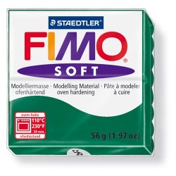 Kreatív kiégethető gyurma Fimo Soft 56g smaragdzöld