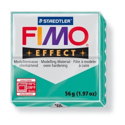 Kreatív kiégethető gyurma Fimo Effect 56g transzparens zöld