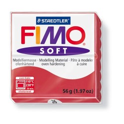 Kreatív kiégethető gyurma Fimo Soft 56g cseresznyepiros