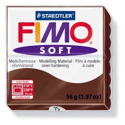 Kreatív kiégethető gyurma Fimo Soft 56g csokoládébarna