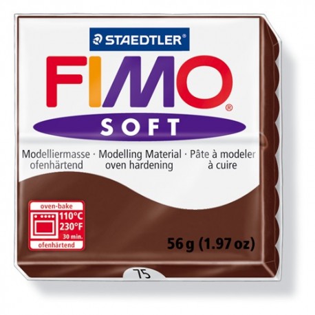 Kreatív kiégethető gyurma Fimo Soft 56g csokoládébarna