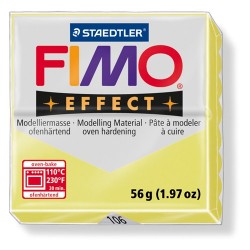 Kreatív kiégethető gyurma Fimo Effect 56g áttetsző/gyöngyház citrin sárga