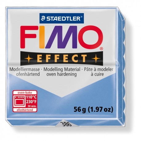 Kreatív kiégethető gyurma Fimo Effect 56g áttetsző/gyöngyház achát kék