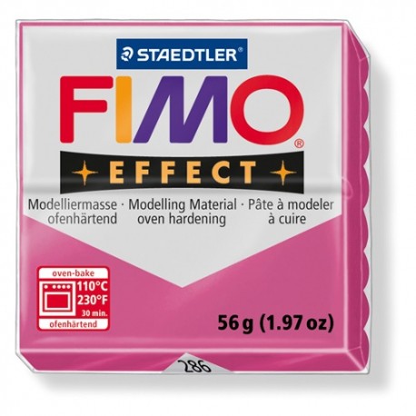 Kreatív kiégethető gyurma Fimo Effect 56g áttetsző/gyöngyház rubin kvarc