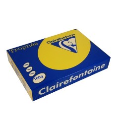 Másolópapír színes Clairefontaine Trophée A/4 160g intenzív napsárga 250 ív/csomag (1053)