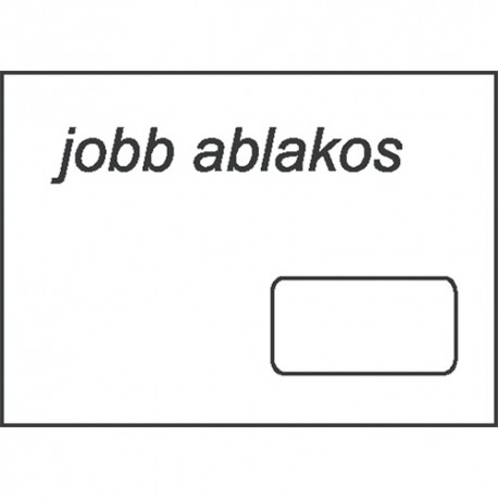 Boríték LC/5 öntapadós jobb ablakos