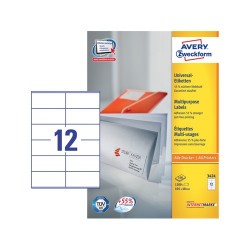 Etikett címke Avery Zweckform 105x48 mm univerzális címke 100 ív 2400 db/doboz 3424