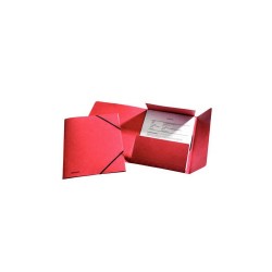 Gumis mappa karton Esselte Luxus A/4 prespán piros 26593