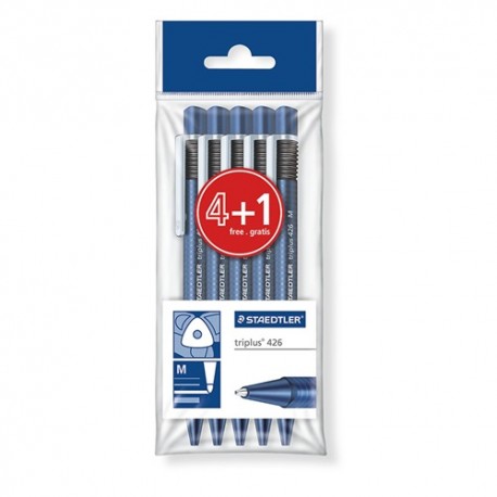 Golyóstoll Staedtler Triplus 0.45 mm kék 4+1 db-os klt.