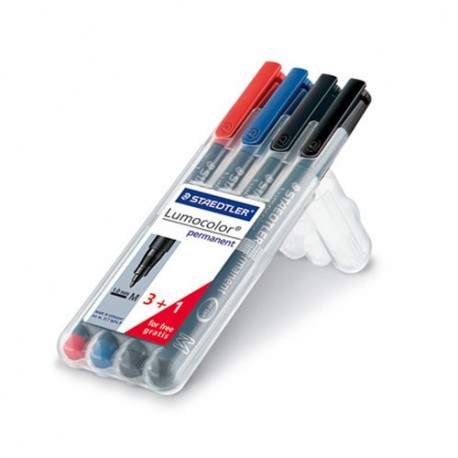 Marker Staedtler Lumocolor permanent M 4 db-os klt.