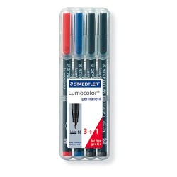 Marker Staedtler Lumocolor permanent M 3+1 db-os klt. Új