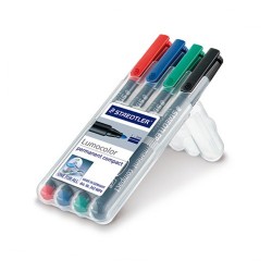 Marker Staedtler Lumocolor permanent 1-2 mm 4 db-os klt.