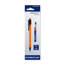 Nyomós irón Staedtler Graphite 777 0,5 mm + Irónbél narancssárga bliszteres