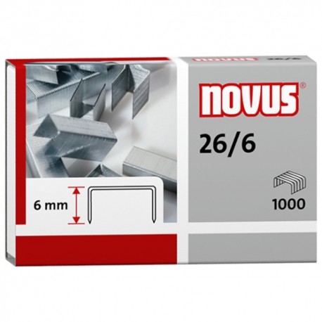 Tűzőkapocs Novus 26/6 1000 db/doboz