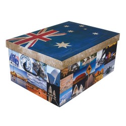 Tárolódoboz karton maxi 51x37x24 cm zászló Ausztrália