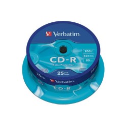 CD-R Verbatim 700 MB írható 52x DataLifePlus hengeres tok 25 db/csomag