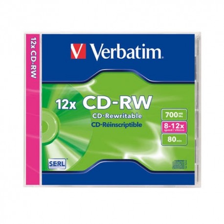 CD-RW Verbatim 700 MB újraírható 8x-10x normál tok