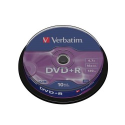 DVD+R Verbatim 4.7 GB írható 16x hengeres tok 10 db/csomag