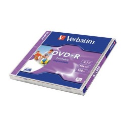 DVD+R Verbatim 4.7 GB írható 16x normál tok nyomtatható