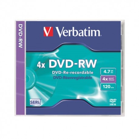 DVD-RW Verbatim 4.7 GB újraírható 4x normál tok