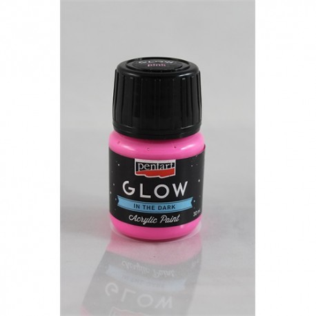 Kreatív akrilfesték Glow sötétben világító 30 ml pink