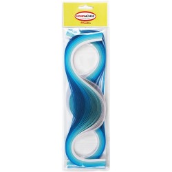 Kreatív Quilling papírcsík 3/6 mm 300 db/csomag üde égbolt